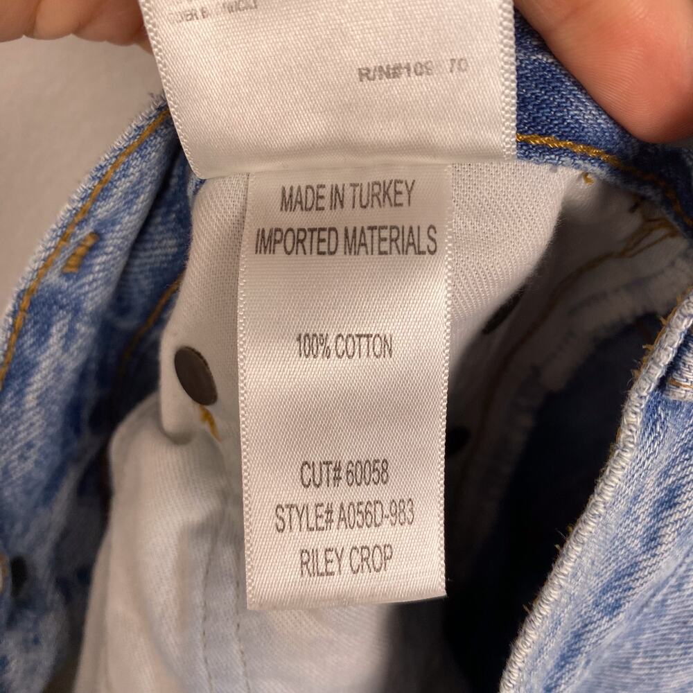 AGOLDE Riley High Rise Straight Crop Distressed Jeans 25 - Picture 9 of 9